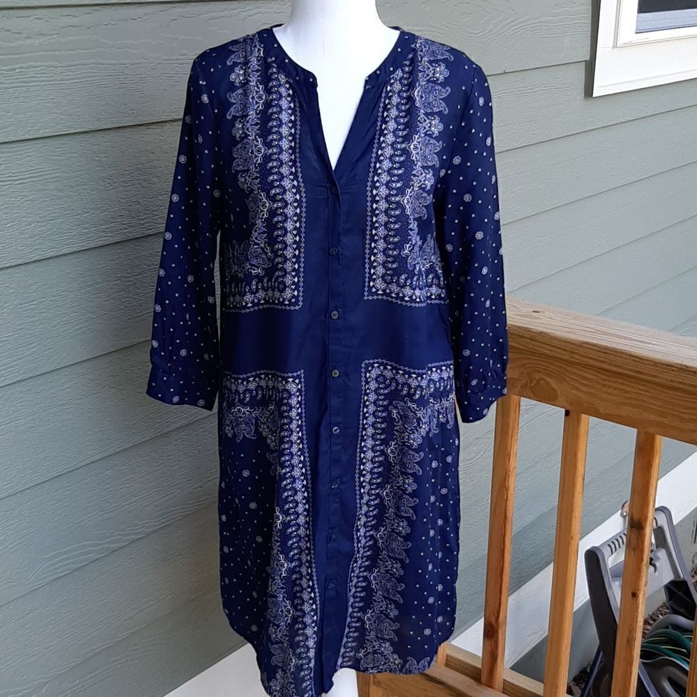 Old Navy Womens SP Blue and White Dress